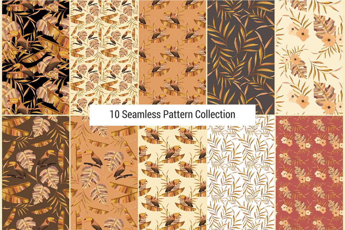 EXOTIC JUNGLE Seamless Pattern, a Pattern Graphic by Madebyia (Photo 3 of 6)