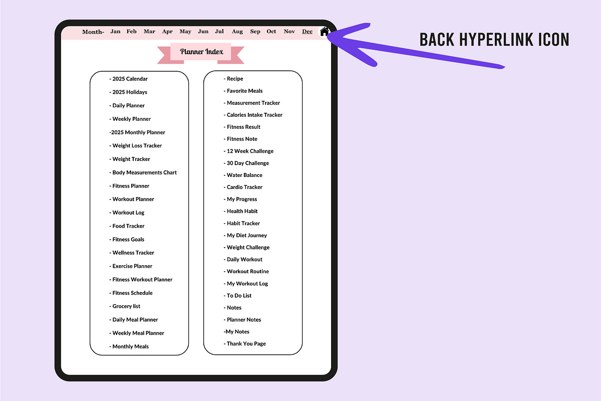 Digital 2025 Fitness Planner, a Stationery Template by Shumaya (Photo 3 of 7)