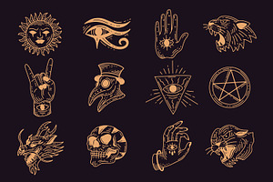 120 Set Bundle Mystical Tattoo