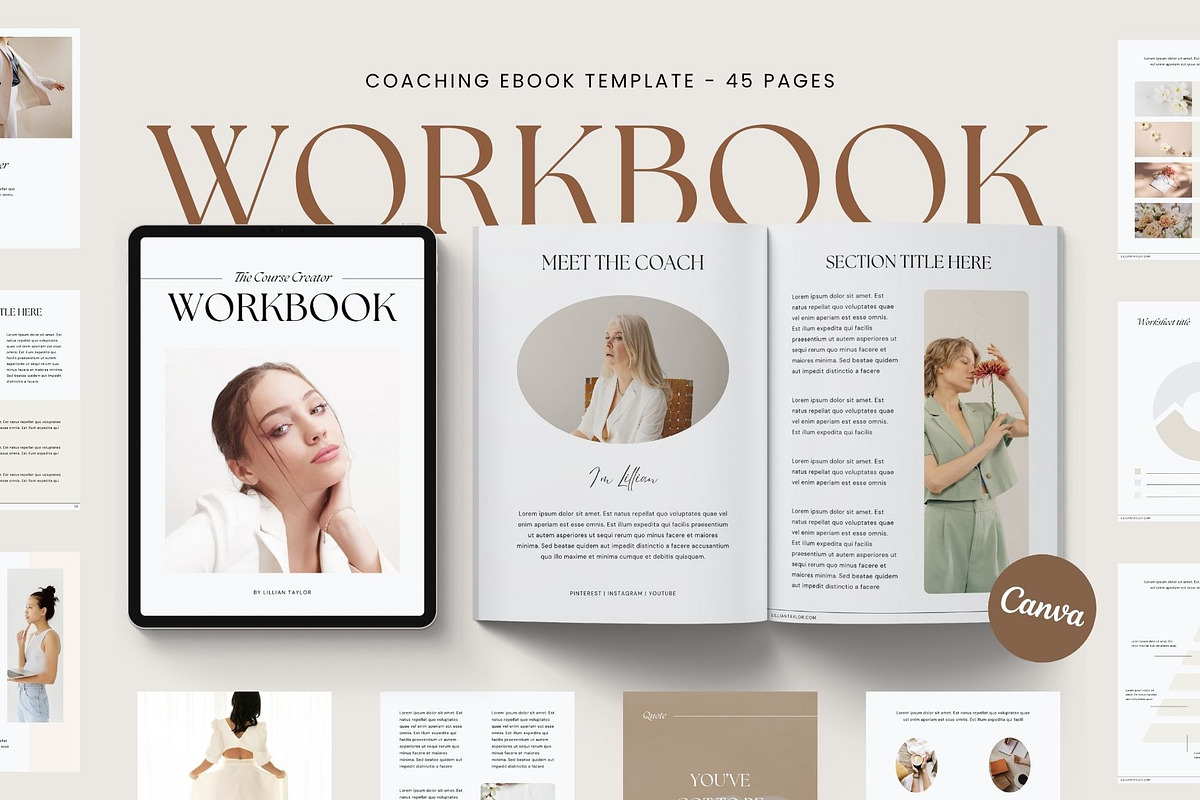 LUCID Coach Workbook Template CANVA, a Print Template by BoldNStudio (Photo 1 of 10)