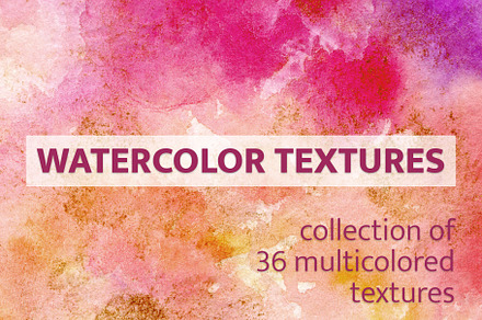 Multicolored watercolor textures