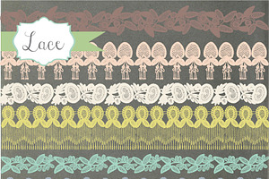 Vintage Lace Borders Clipart