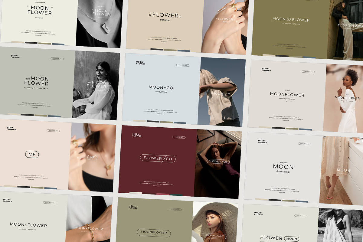 MoonFlower Logo Kit - Ai, Psd, Canva, a Branding & Logo Template by ArealPro (Photo 7 of 9)