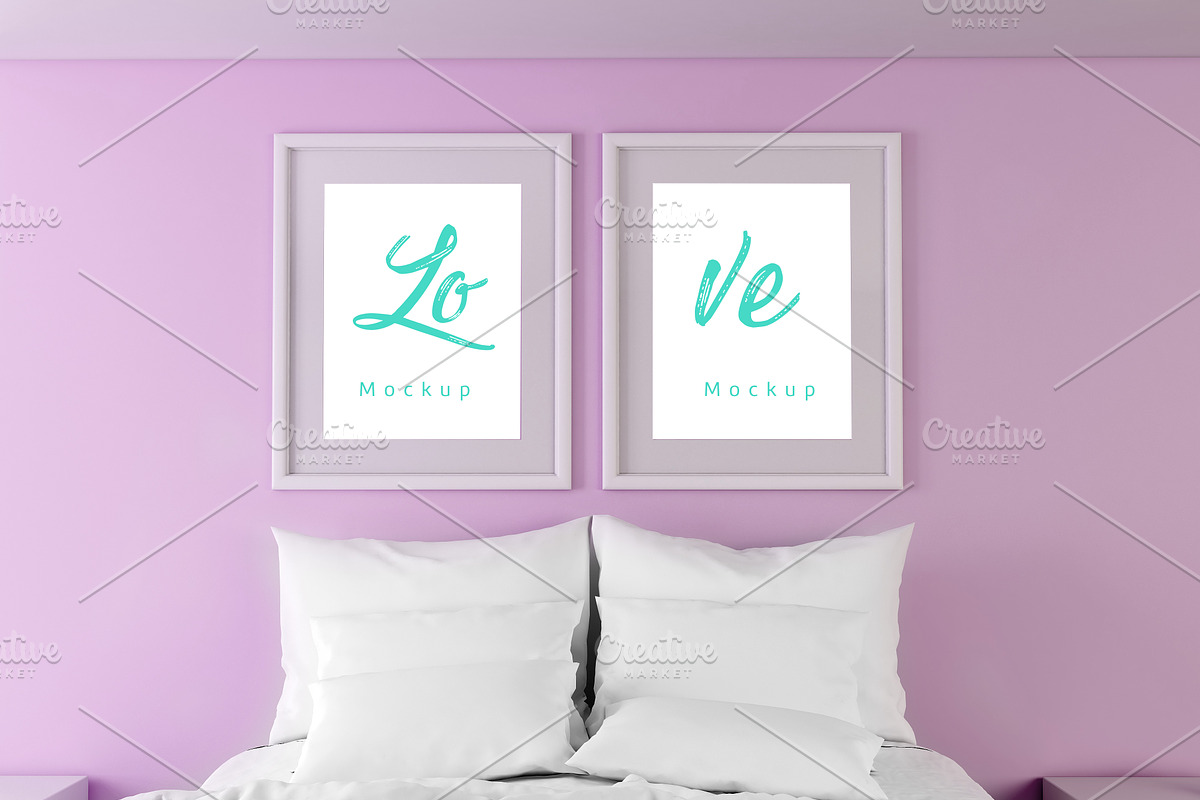 Bedroom,  Portrait Frame mockup psd, a Print Template by Milan Mockup (Photo 5 of 6)