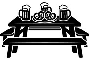 Oktoberfest Beer Table Silhouette, an Object Graphic by Gfx_Store (Thumbnail 14 of 16)