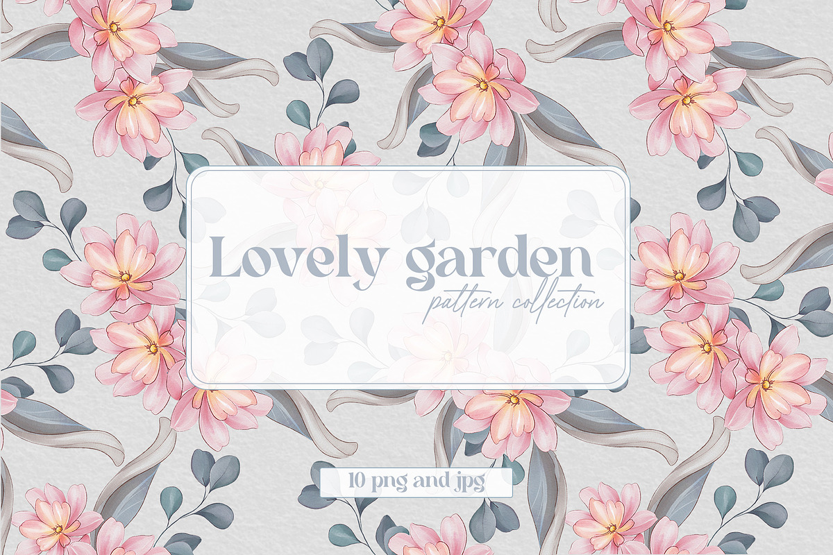 Lovely Garden. Pattern collection, a Pattern Graphic by DamriNa art (Photo 1 of 11)