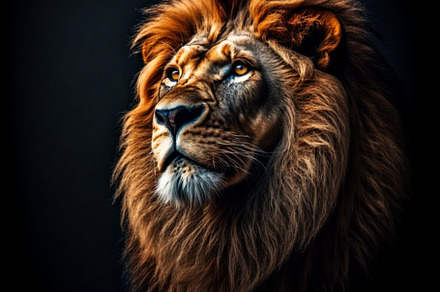 Lion Head still life photograph, an Animal Photo by ComfortQ