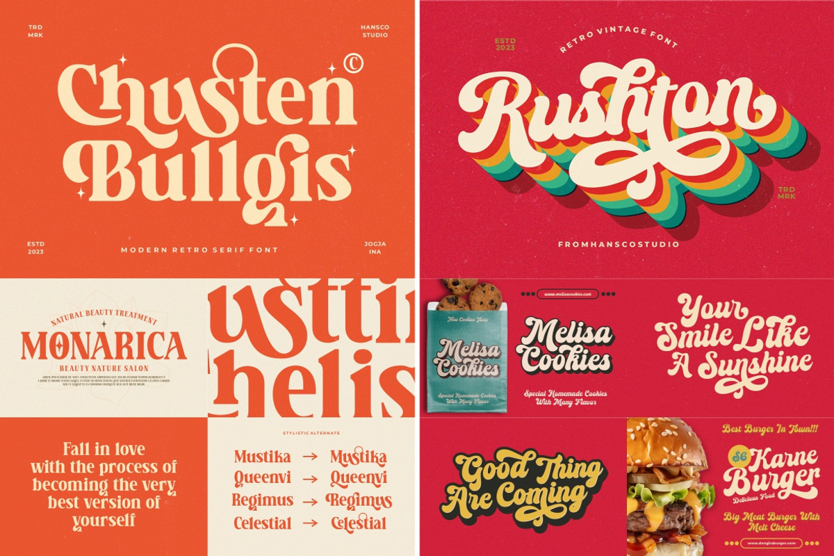 Retro Vintage Font Bundle - SALE!, a Handwritten Font by HansCo Studio (Photo 10 of 14)