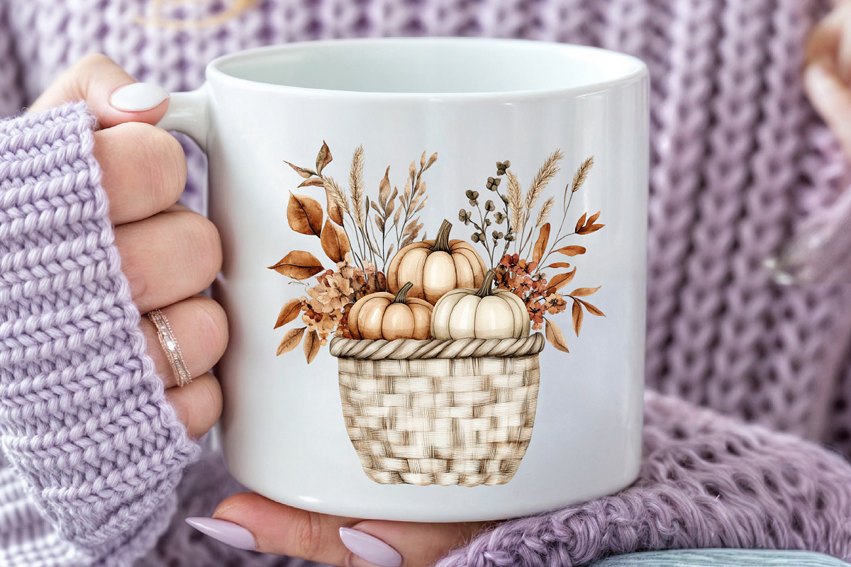 Watercolor Neutral Autumn Clipart, an Illustration by Rose Art (Photo 6 of 7)