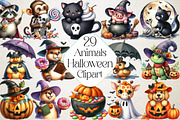 Halloween Funny Animals Clipart, an Illustration by DreamPrint404 (Thumbnail 1 of 6)
