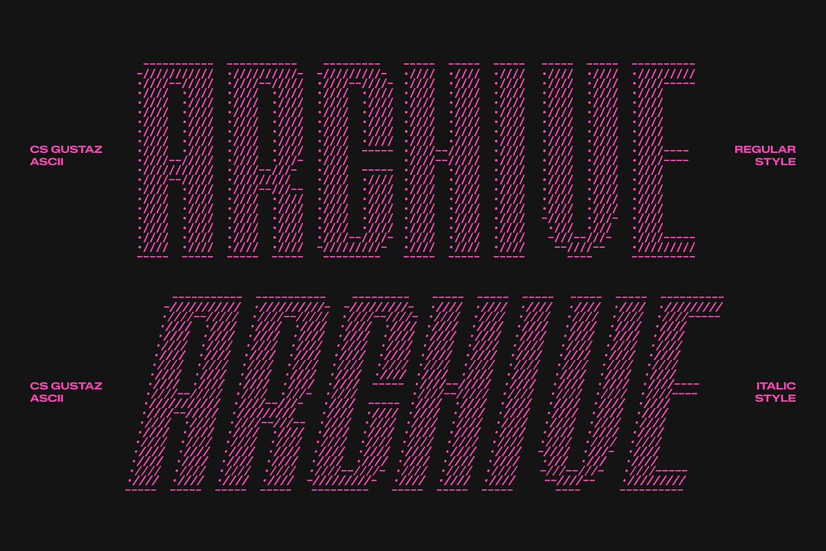 CS Gustaz Ascii, a Sans Serif Font by Craft Supply Co. (Photo 3 of 8)