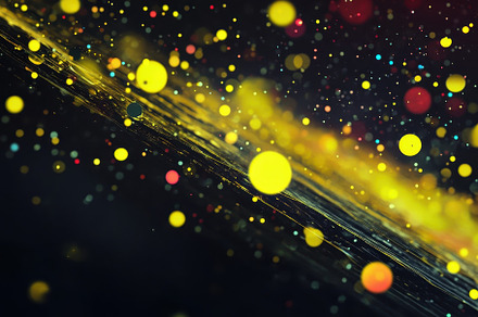 Colorful yellow spots dance over glo, a Photo by Iftikhar Alam