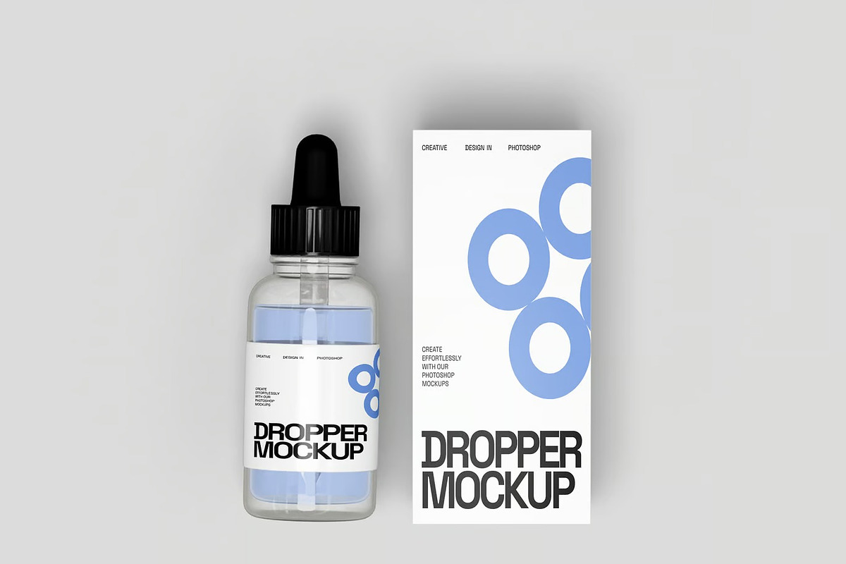 Dropper Bottle Mockup, a Packaging Mockup by renderstockmarket (Photo 2 of 4)