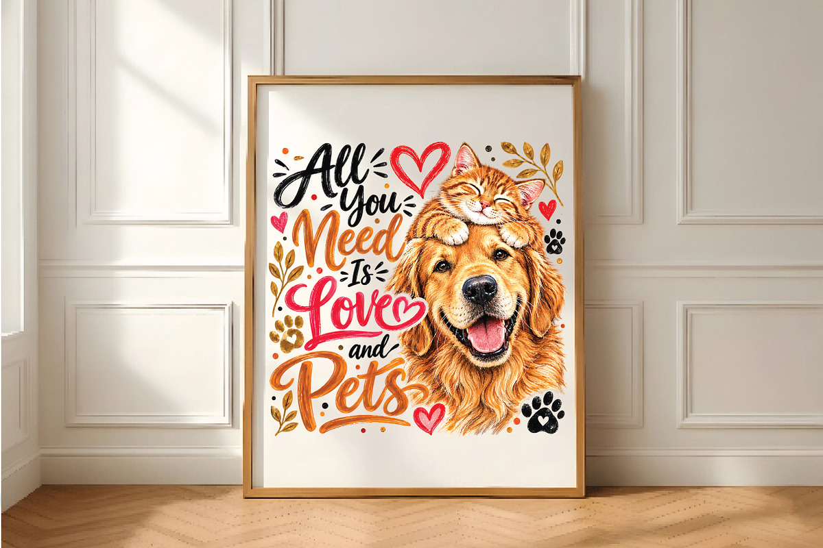 All You Need Is Love and Pets PNG, a Seasonal Illustration by Daily.Designs (Photo 5 of 5)