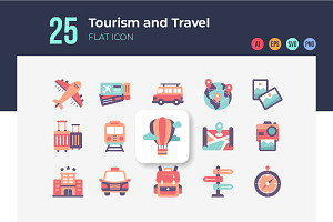 Tourism and Travel Icons Pack, a Solid Icon by Distrologo
