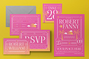 Pink Art Deco Wedding Invitation Set, an Invitation Template by graphicook (Thumbnail 3 of 3)