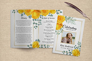 8 Page Yellow Rose Funeral Program, a Brochure Template by SmmrDesign (Thumbnail 6 of 6)