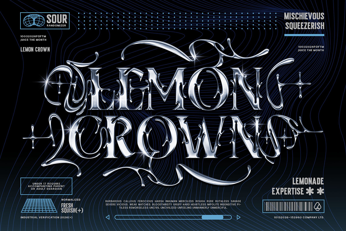 Shadow Chrome Typeface, a Serif Font by alit design (Photo 4 of 17)