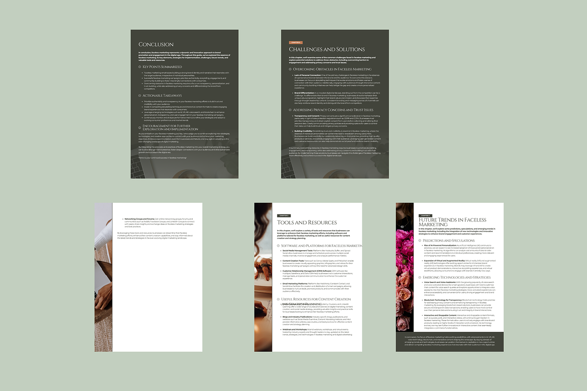 FACELESS MARKETING GUIDE TEMPLATE, a Marketing Template by Daring Digies (Photo 5 of 7)