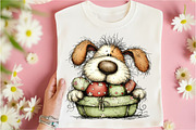 Whimsical Easter Dogs Clipart, an Illustration by Libby Wishes (Thumbnail 4 of 9)
