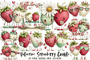 Valentine Strawberry Couple Clipart, an Illustration by OK Design (Thumbnail 1 of 6)