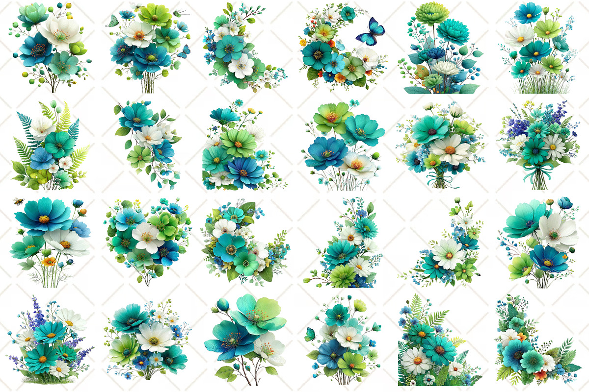 Watercolor Wildflower Clipart, an Illustration by Black Bird Studio (Photo 2 of 5)