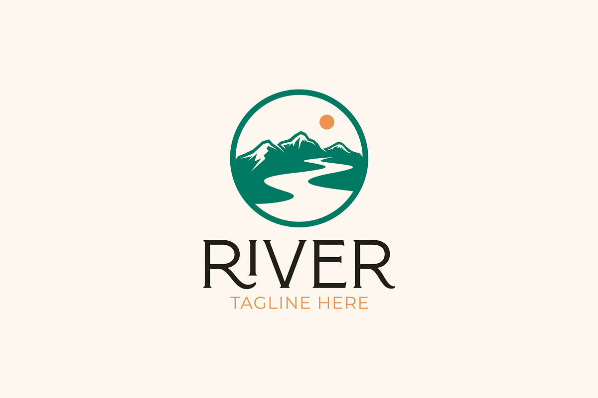 River Or Creek Mountain Logo Badge, a Branding & Logo Template by Signatoro (Photo 1 of 3)