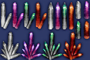 Crystal Magic, Dark clip art set., a Seasonal Illustration by Happy Sloth Graphics (Thumbnail 3 of 18)