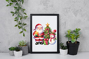 Santa Snowman Christmas Tree PNG, an Illustration by Daily.Designs (Thumbnail 5 of 5)