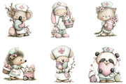 Whimsical Easter Nurse Animals, an Illustration by Designking (Thumbnail 5 of 5)
