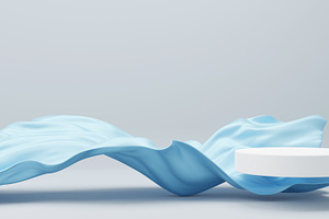 Product display with fabric, an Object Illustration by ArtBackground
