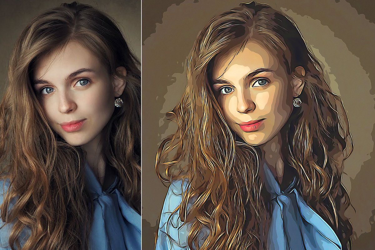 70% SALE! Cartoon Oil Art Painting, an Action Add-On by U_Design (Photo 3 of 9)