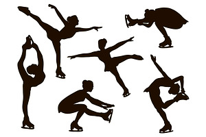 Figure skating set, a Person Illustration by Netkoff