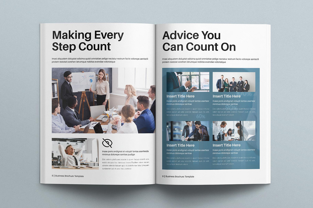 Business Brochure Template InDesign, a Brochure Template by E-Type (Photo 4 of 7)