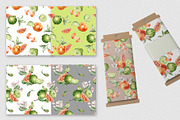 Citrus fruits and flower watercolor, a Decorative Illustration by Kate Lanbina (Thumbnail 19 of 20)