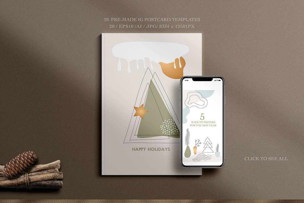 Abstract CHRISTMAS Collection, a Decorative Illustration by WildStrawberry Magic (Photo 3 of 15)