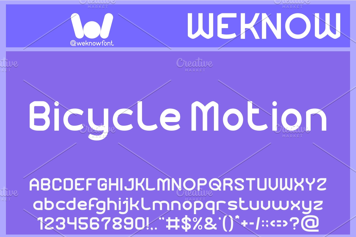 Bicycle Motion font, a Sans Serif Font by weknow (Photo 1 of 8)