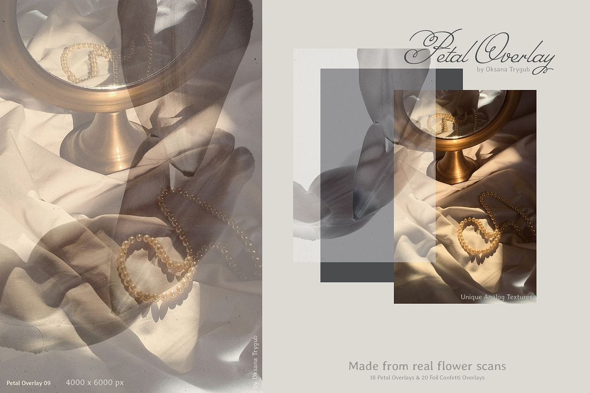 Flower Petal Textures & Foil Overlay, a Texture Graphic by Oksana Trygub (Photo 15 of 28)