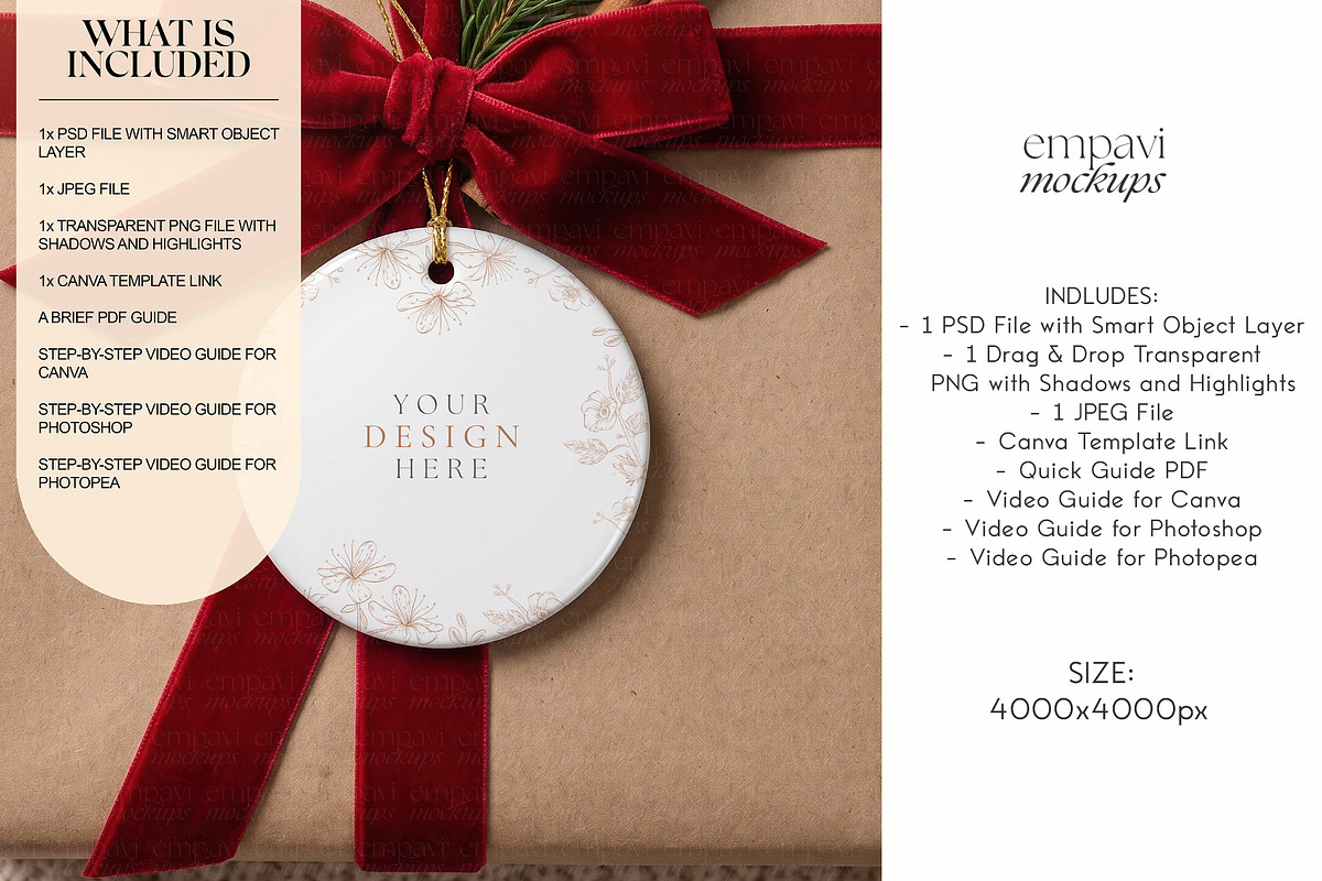 Ornament Mockup, a Household Mockup by EmpaviMockups (Photo 2 of 6)