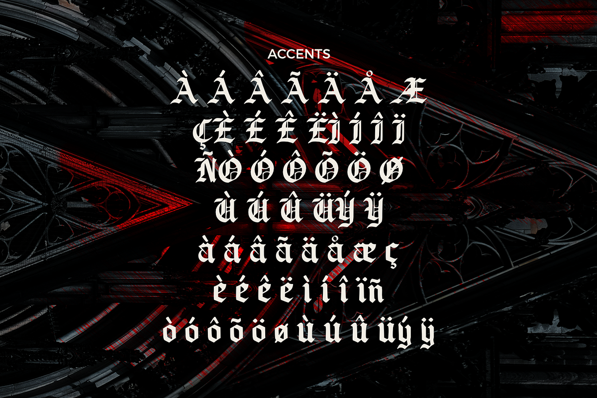 Sura Blackletter Gothic Typeface, a Blackletter Font by mesuka (Photo 7 of 7)