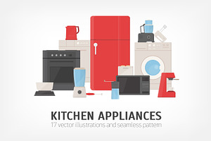 Kitchen appliances set, pattern, a Food Illustration by Good Studio