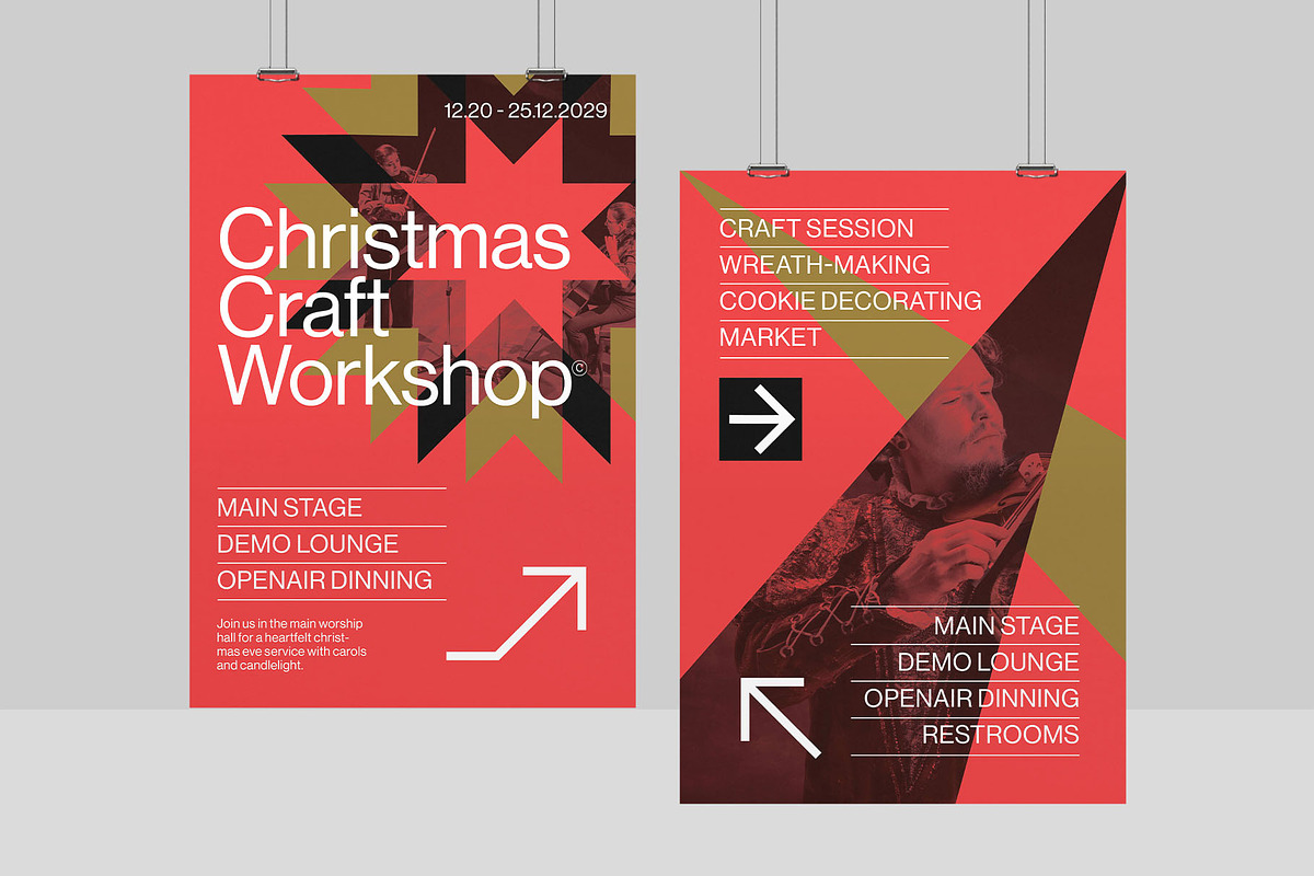Modern Christmas Poster Template, a Poster Template by BrandPacks (Photo 4 of 5)