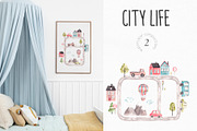 Cute City Life Clipart, an Illustration by YuliyaArtGarden (Thumbnail 6 of 9)