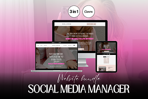 Social Media Manager Website Bundle, a Landing Page Template by My Template Studio