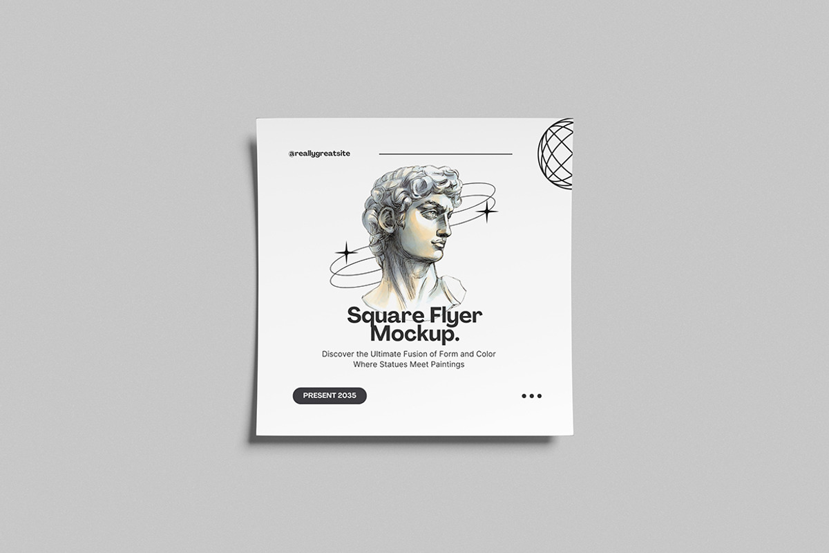 Square Flyer Mockup, an Advertising Mockup by xavier_studio (Photo 2 of 5)