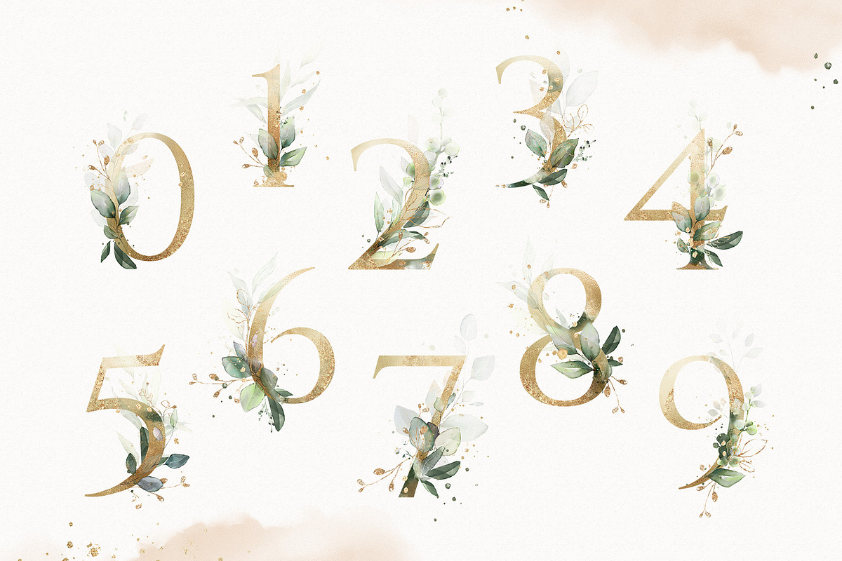 Green watercolor herbs, leaves, a Decorative Illustration by Lisima (Photo 14 of 19)