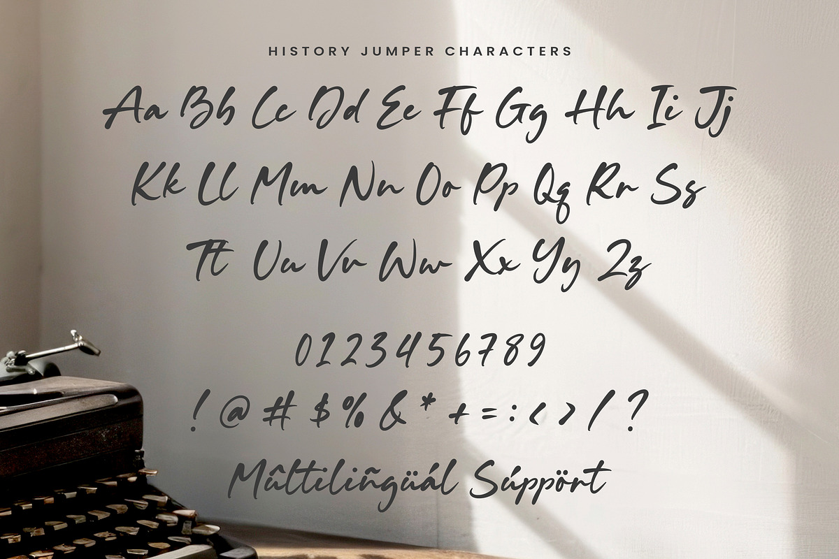 History Jumper Font, a Script Font by Timurtype (Photo 6 of 7)