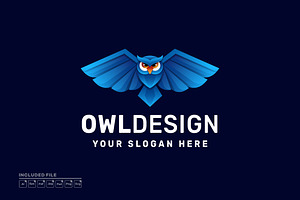 Owl Gradient Colorful Vector Logo, a Branding & Logo Template by yuanesei