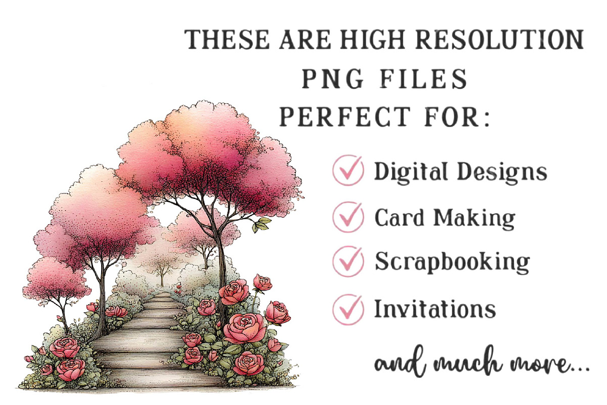 Spring Flowers Pathway Clipart, an Illustration by DreamPrint404 (Photo 7 of 7)