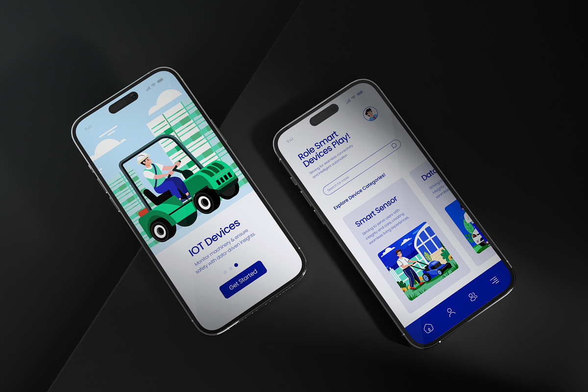 IOT Illustration Set, a Technology Illustration by Prosymbols (Photo 4 of 9)